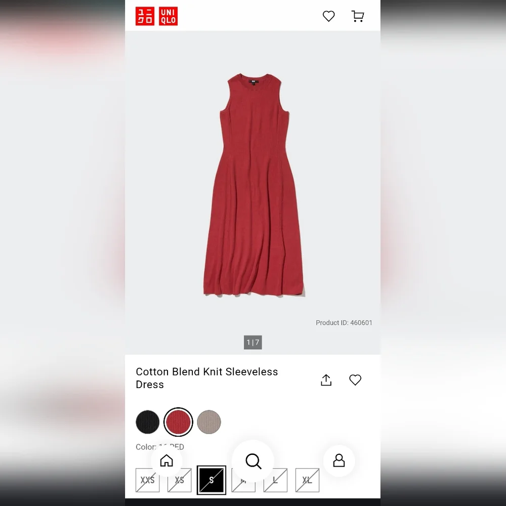 Uniqlo Cotton Blend Knit Sleeveless Dress SOLD OUT - Picture 2 of 6
